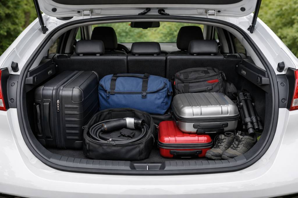 Coffre ioniq volume réel, astuces de rangement et compatibilité avec les accessoires de voyage