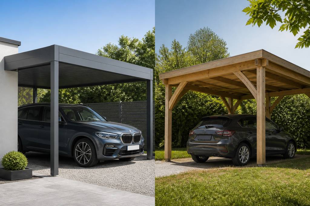 Carport aluminium ou bois : comparatif complet pour faire le bon investissement